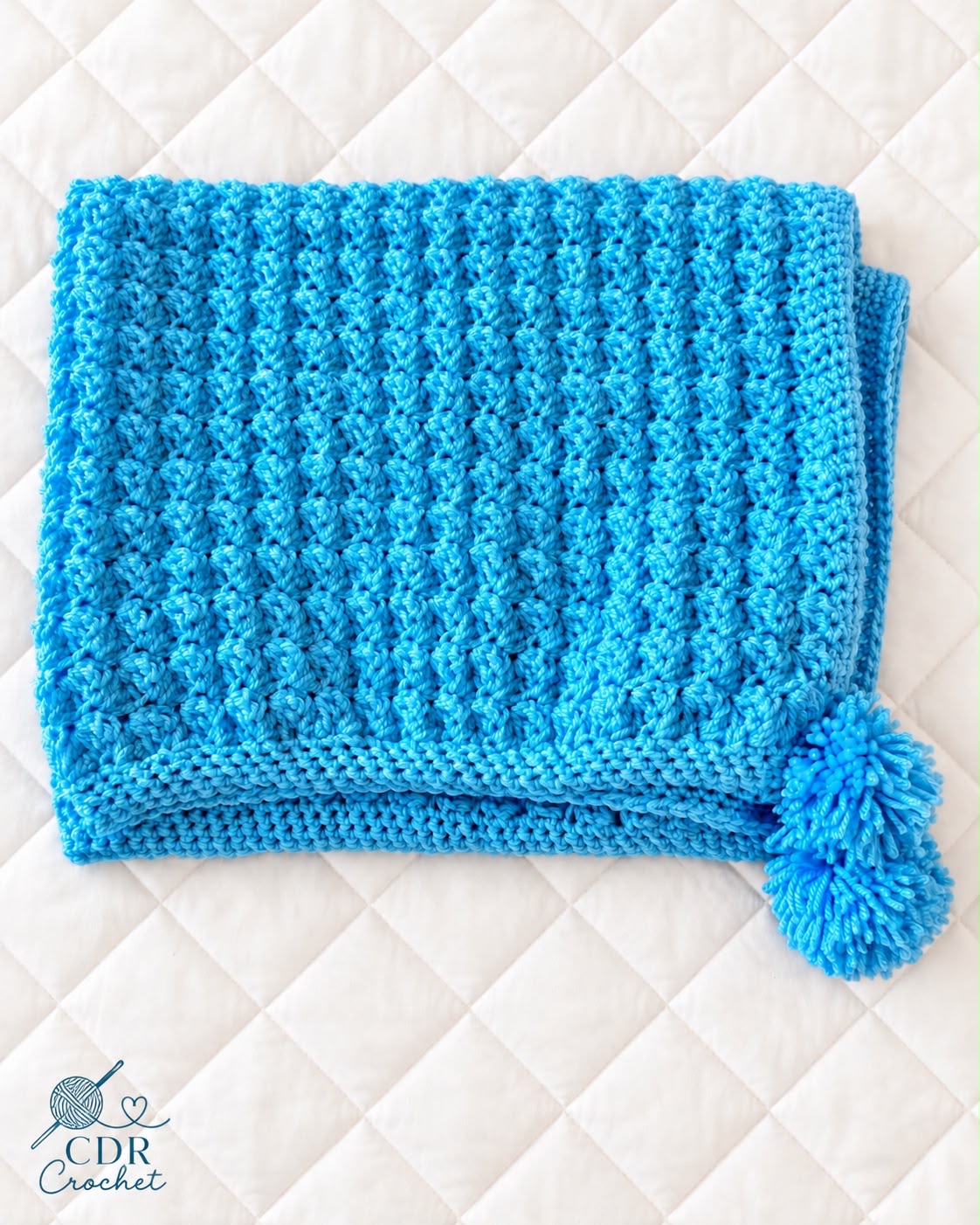 Handmade Bleu & white Crochet Baby Set