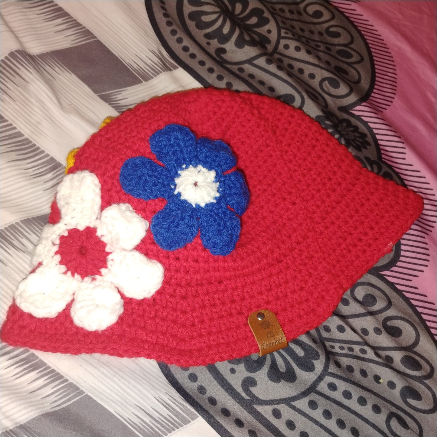 Red Daisy Bucket Hat
