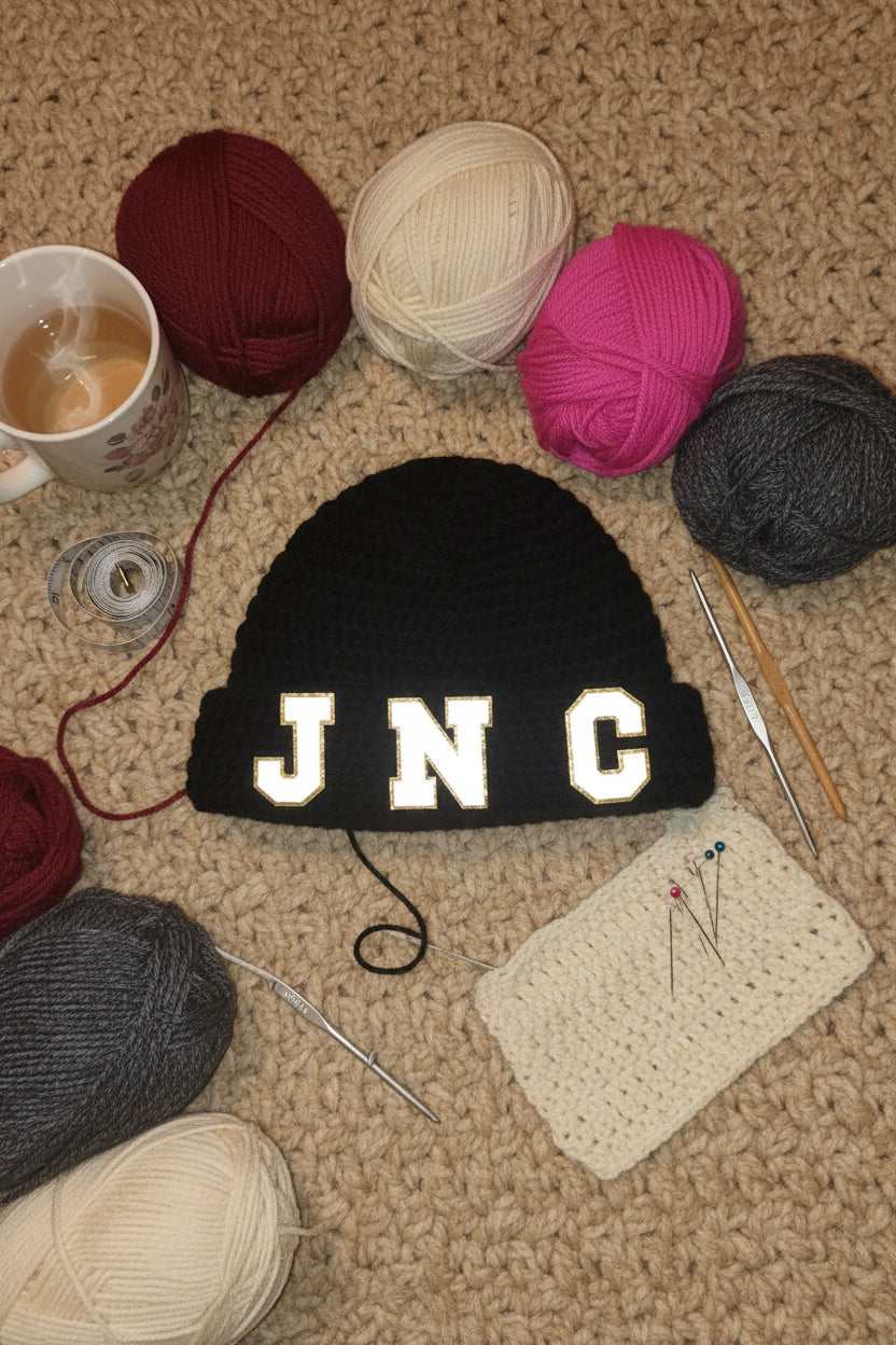 Personalized Crochet Beanie(Custom initials)